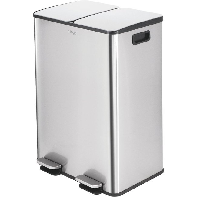 Poubelle de cuisine tri sélectif Tri selectif 60L inox - MIOGO