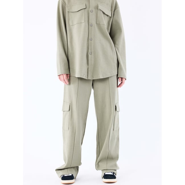Pantalon habillé oversize khaki clair <span itemprop=