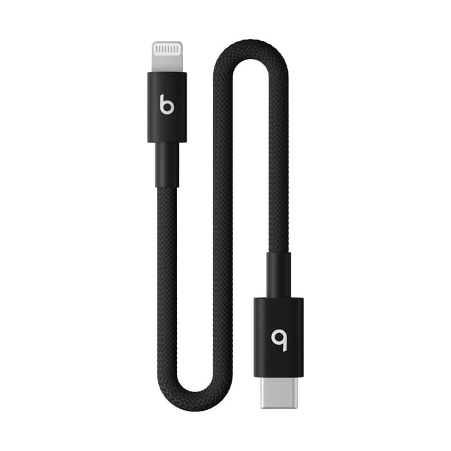 Câble de charge tissé court USB-C vers Lightning 20 cm N - BEATS BY DR,DRE