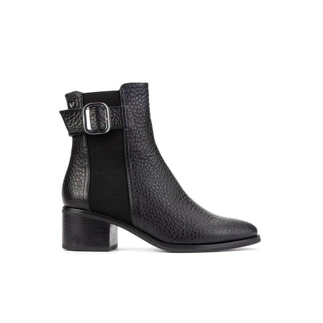 Bottines à talon cuir Zinnia black <span itemprop=