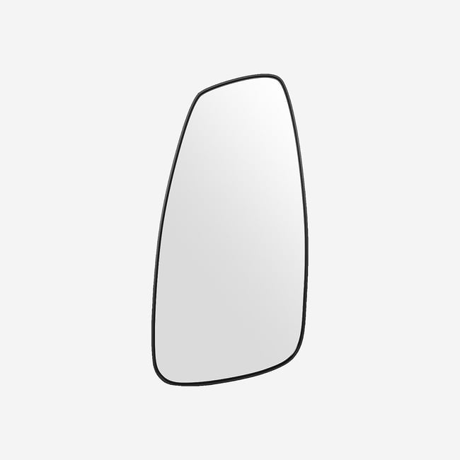 Miroir asymétrique en aluminium noir mat ORYNA Couleur noir <span itemprop=