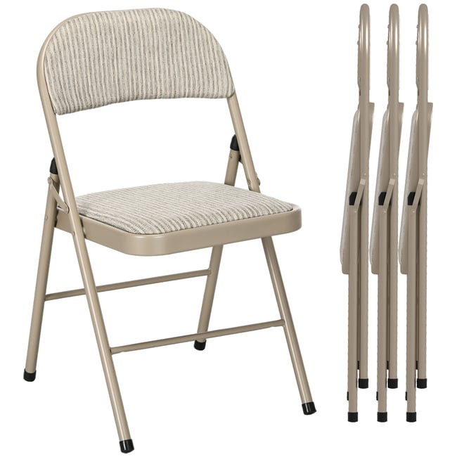 Chaise pliante Polyester Beige Couleur beige <span itemprop=