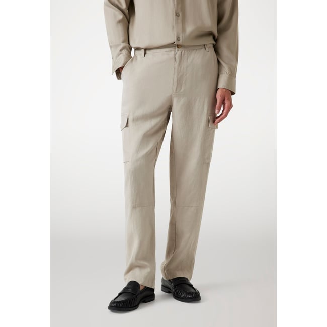 Pantalon Cargo Sergé beige <span itemprop=