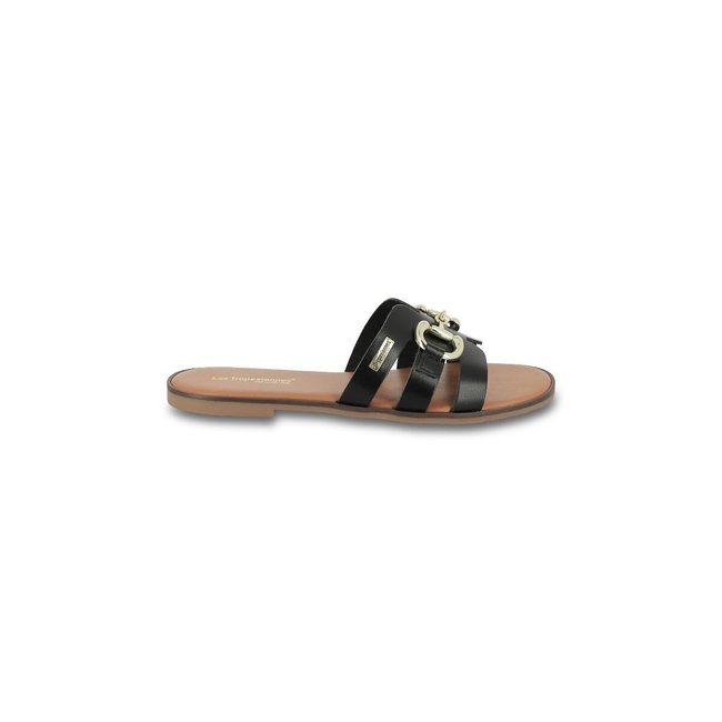 Mules em pele, Hamia preto  <span itemprop=