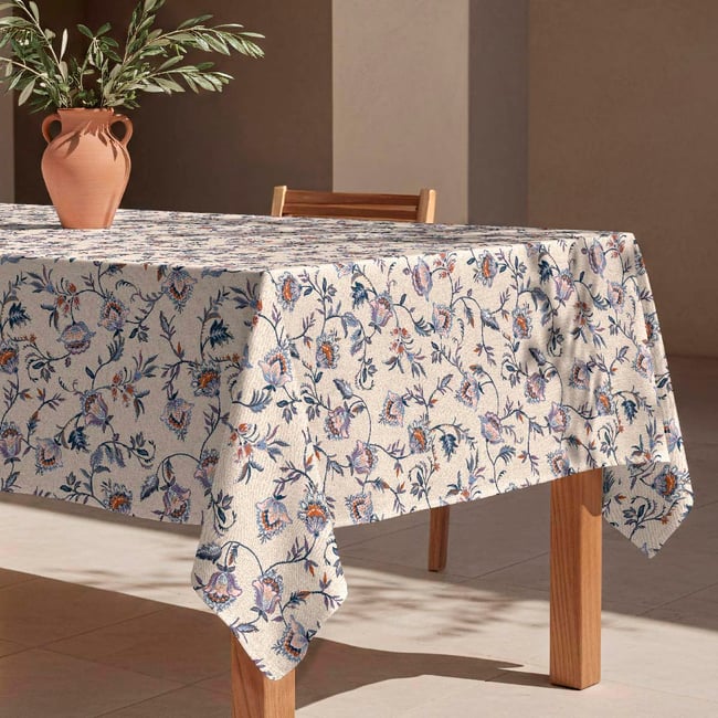 Nappe anti-taches Varanasi - 100% coton - lin <span itemprop=