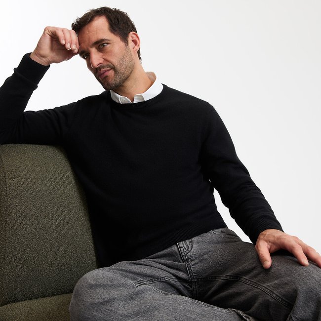 Cashmere Crew Neck Jumper/Sweater, Made in Europe - LA REDOUTE COLLECTIONS