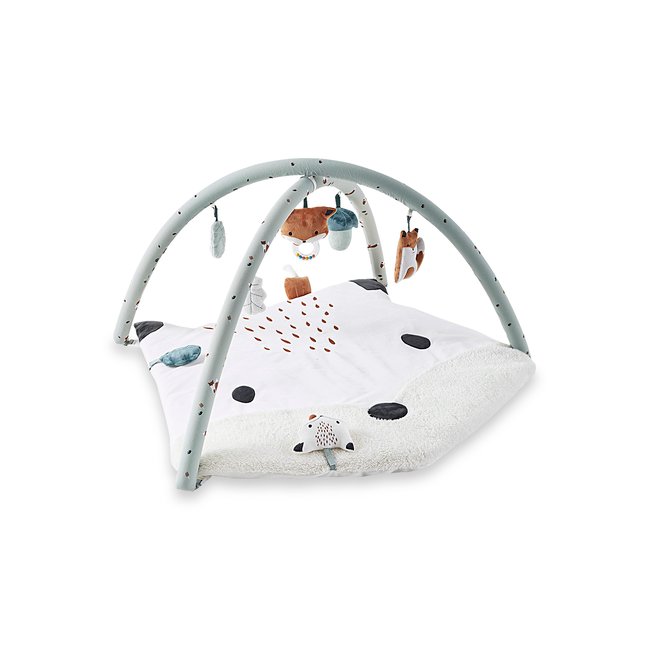 Tapis d'éveil avec arche Renard vert gris <span itemprop=