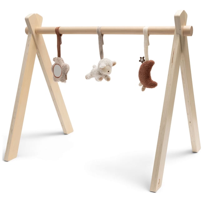 Lot de 3 jouets pour arche d'éveil ecru, gris, marron <span itemprop=