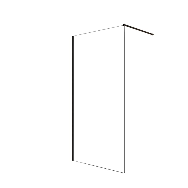 Paroi de douche à l’italienne en verre trempé 8 mm anticalcaire noir <span itemprop=