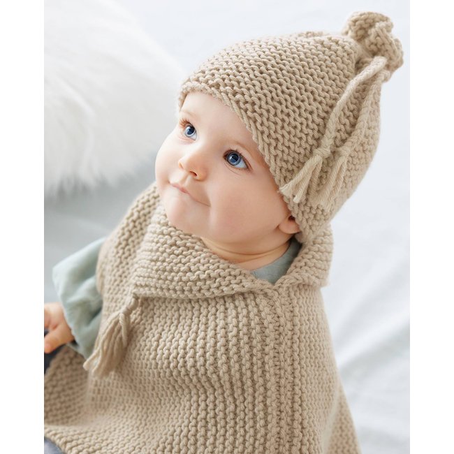 Kit tricot poncho et bonnet laine benny Phildar La Redoute