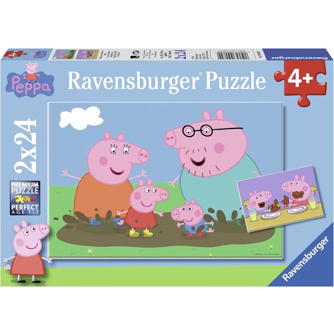 Puzzle La famille Peppa Pig 2x24 pcs - RAVENSBURGER