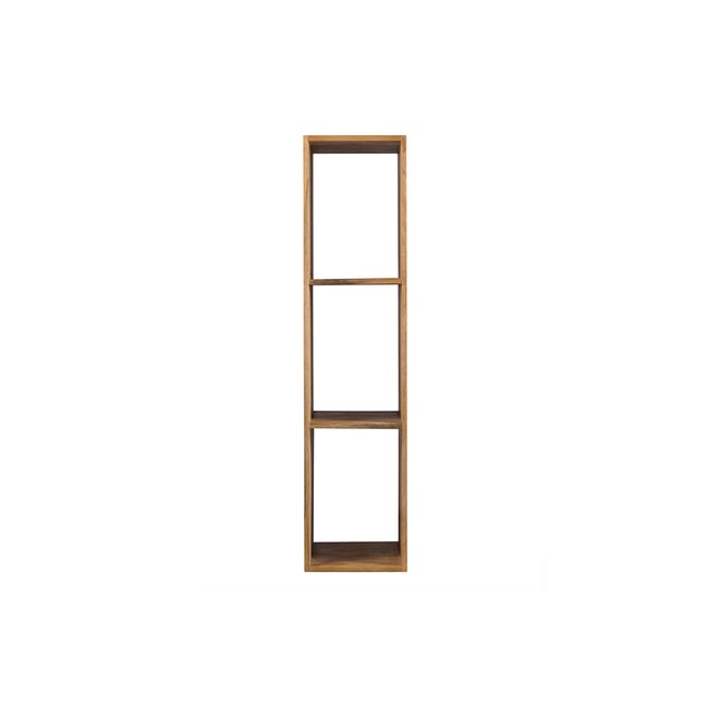Étagère murale industrielle en bois manguier massif L28 cm YPSTER Couleur bois clair / noir <span itemprop=