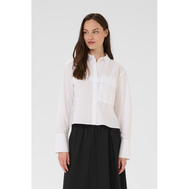 Chemise à manches longues blanc bright white <span itemprop=