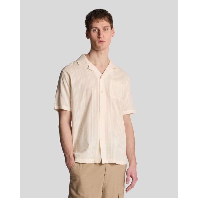 Chemise resort broderie anglaise blanc naturel <span itemprop=