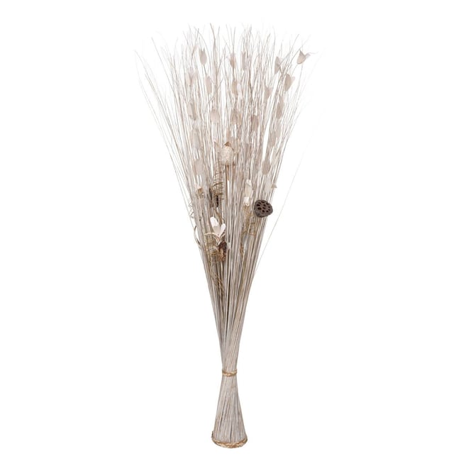Fagot de fleurs séchées Couleur blanc <span itemprop=