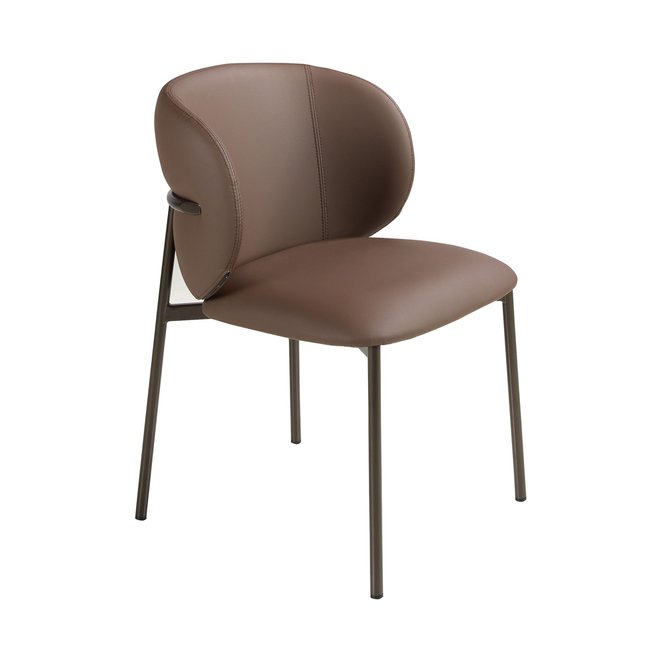 Chaise en similicuir Couleur marron foncé <span itemprop=