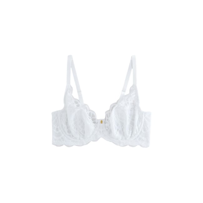 Soutien-gorge en dentelle blanc <span itemprop=
