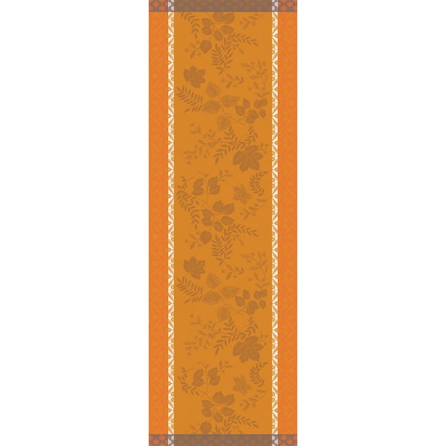 Chemin de table Manor Lane orange coloquinte <span itemprop=