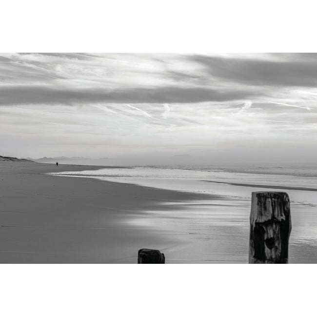 Tableau balade sur la plage à hossegor - HEXOA