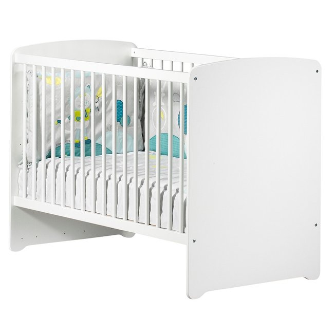 Lit bébé à barreaux Couleur blanc <span itemprop=