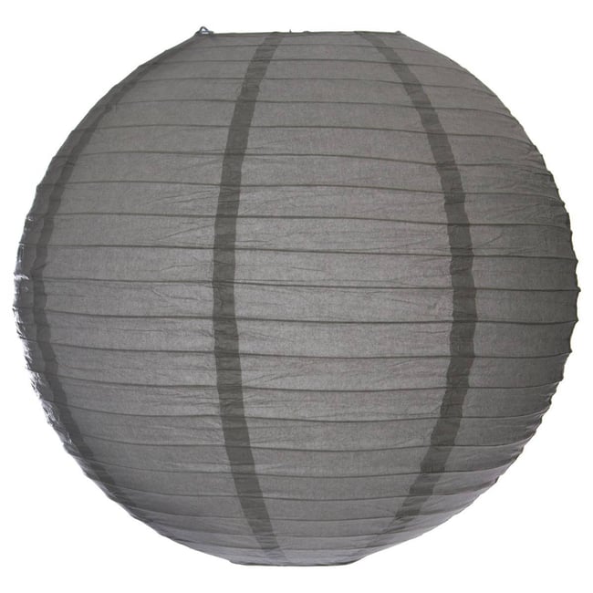 Lanterne boule papier D45cm Couleur gris anthracite <span itemprop=