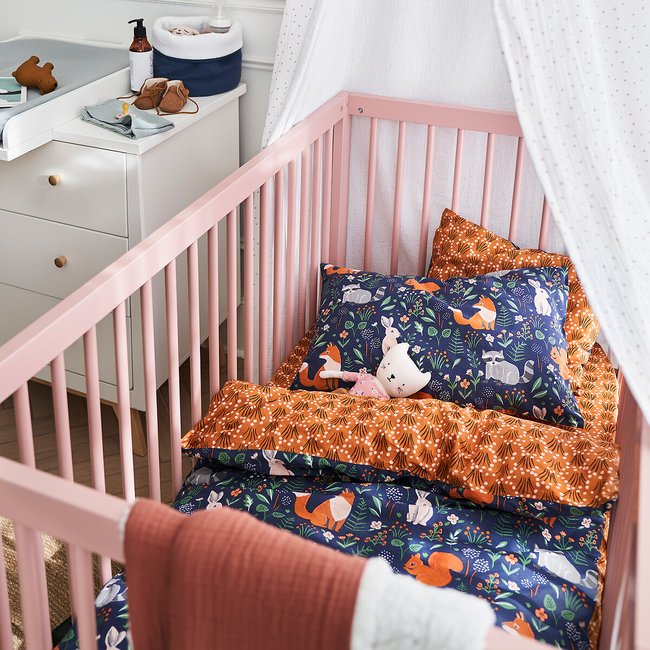 In the Woods Animal 100% Organic Cotton Percale 200 Thread Count Duvet Cover printed LA REDOUTE INTERIEURS