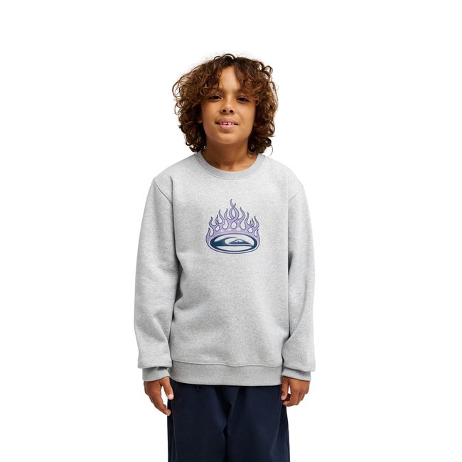 Sweat GRAPHIC gris light grey heather <span itemprop=