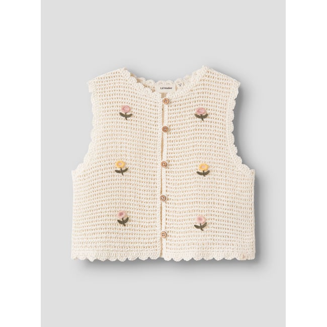Gilet Tricoté coconut milk <span itemprop=