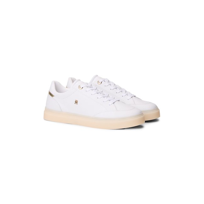 Baskets en cuir CHIC ELEVATED blanc <span itemprop=