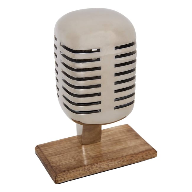 Micro déco en aluminium JOHAN Couleur argent <span itemprop=