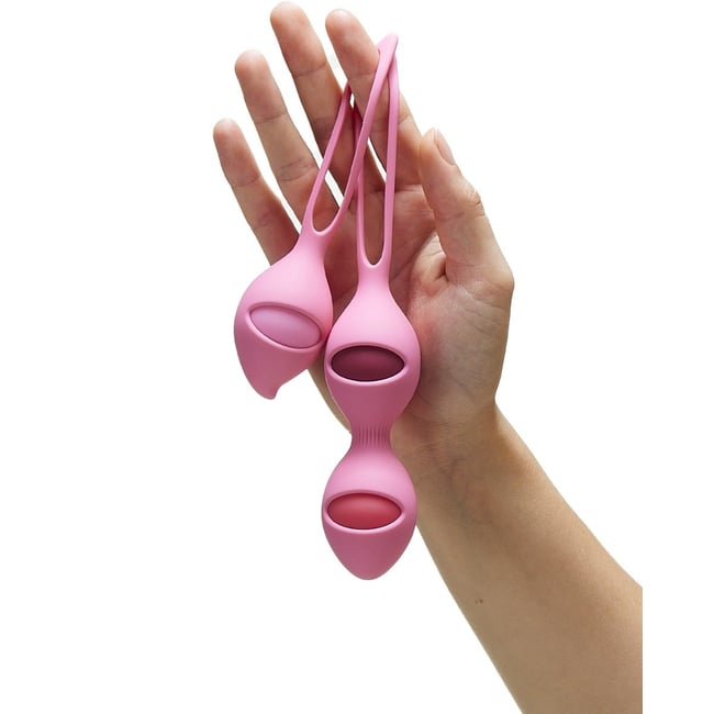 Boules De Geisha Duo-Balls Fascinate - Rose - Marque Vibe Therapy - En Silicone - Neuf