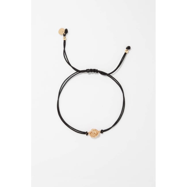 Bracelet cordon Rosa - Noir noir <span itemprop=