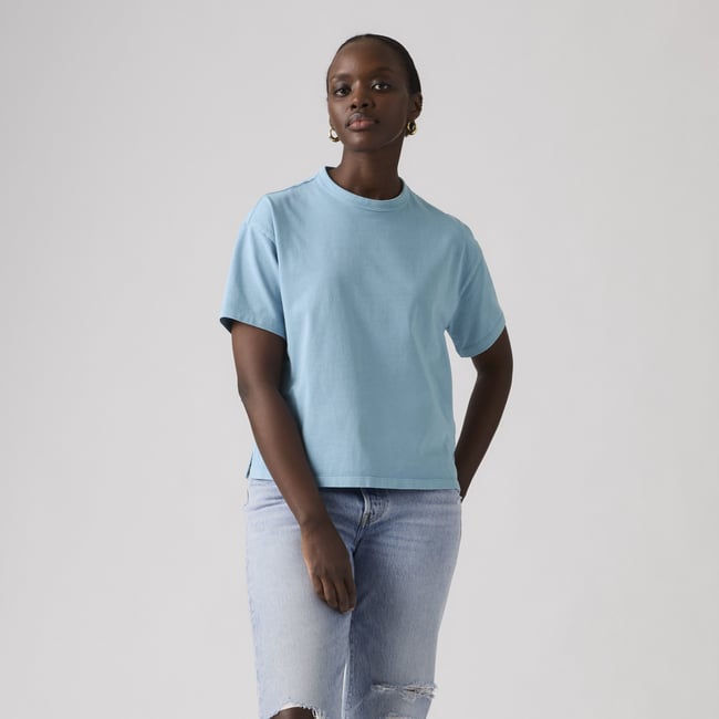 T-shirt style vintage bleu - garment dye fa191914 glacier lake <span itemprop=