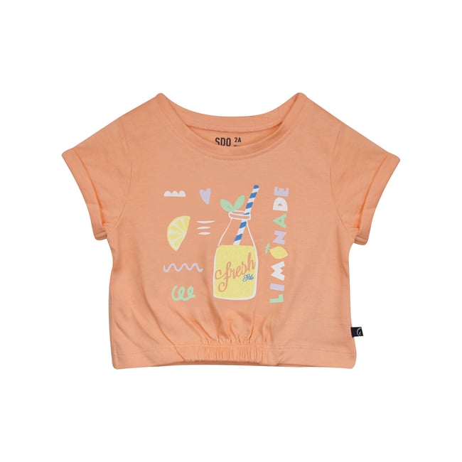 Tshirt norberte manches courtes enfant orange <span itemprop=