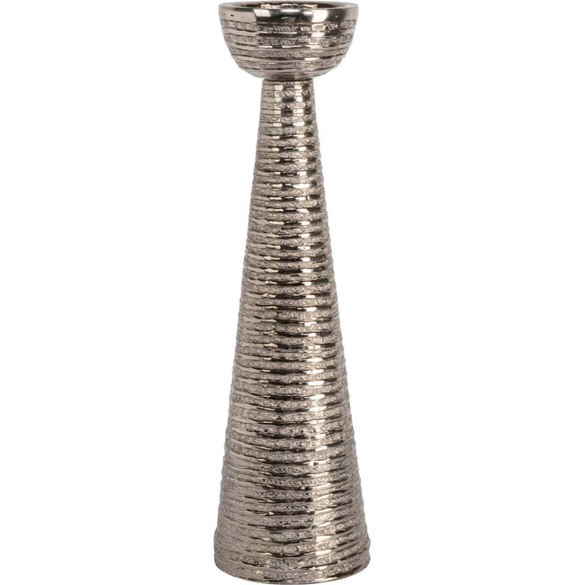 Bougeoir antique aluminium texturé Couleur laiton antique <span itemprop=