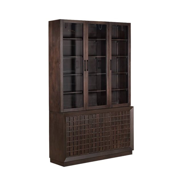 Vaisselier en bois de manguier foncé NYLA Couleur bois foncé <span itemprop=
