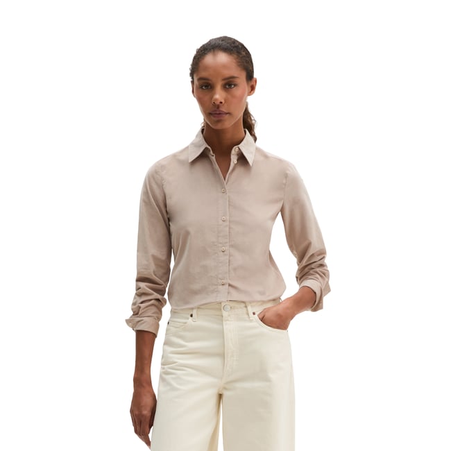 Blouse en velours ajustée en mélange de coton organique et de viscose - MARC O'POLO