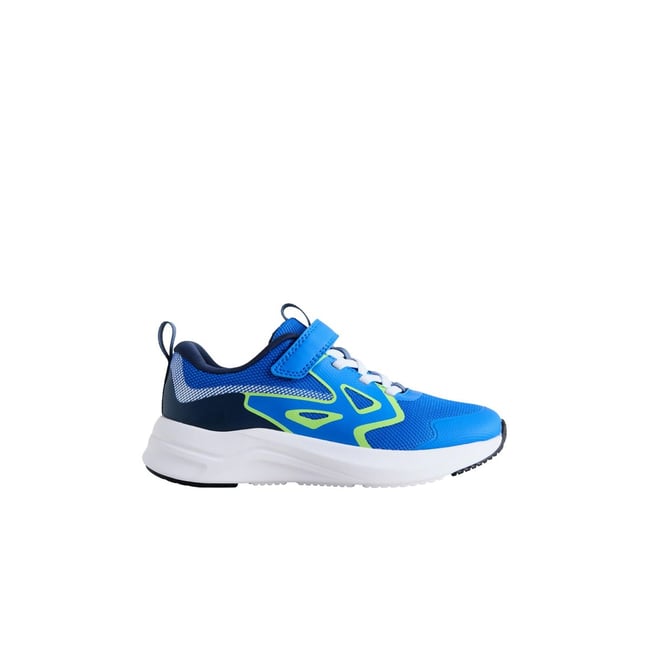 Baskets à lacets élastiques et scratch multicolore <span itemprop=
