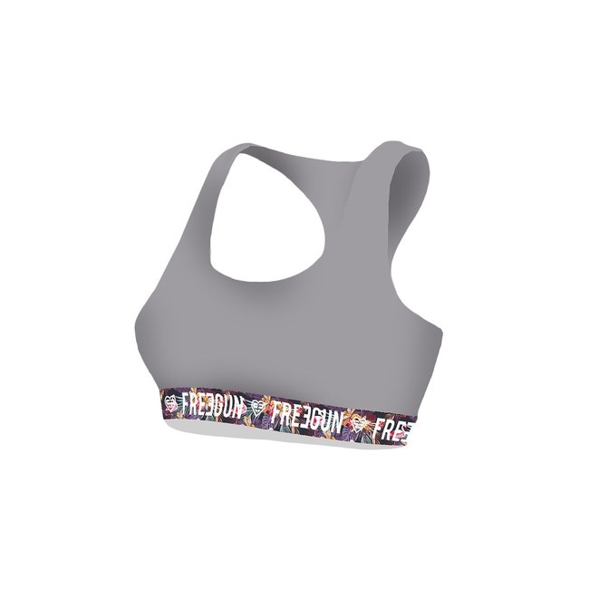 Brassière En Coton Bio gris <span itemprop=