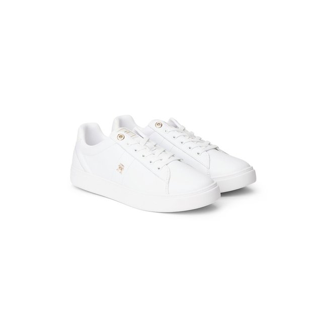 Baskets en cuir COURT ELEVATED blanc <span itemprop=