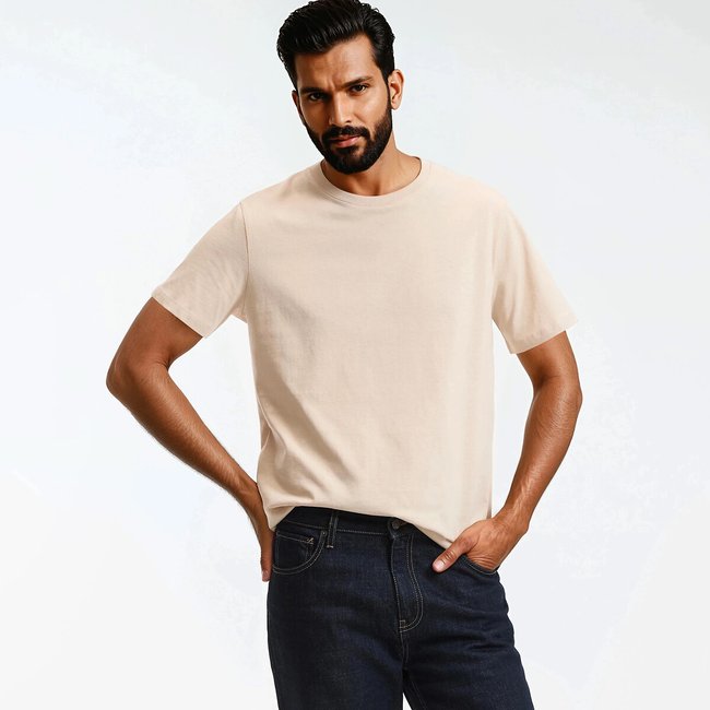T-shirt col rond manches courtes - LA REDOUTE COLLECTIONS