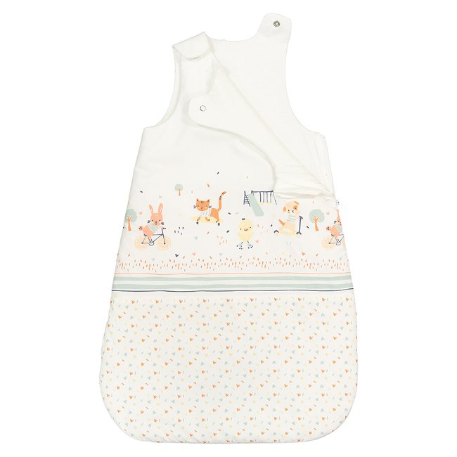 Animal skaters 100 organic cotton percale sleep bag printed La Redoute Interieurs La Redoute