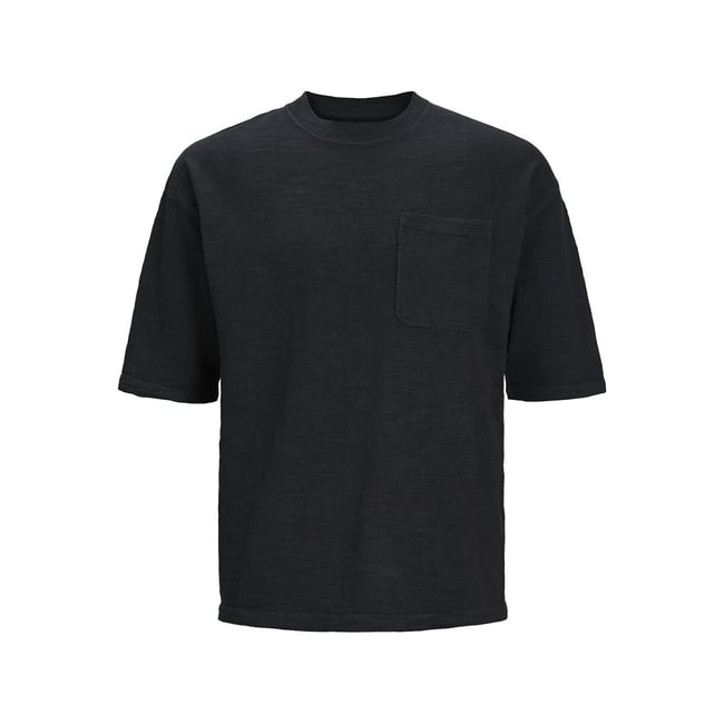 T-shirt ample poche poitrine noir <span itemprop=