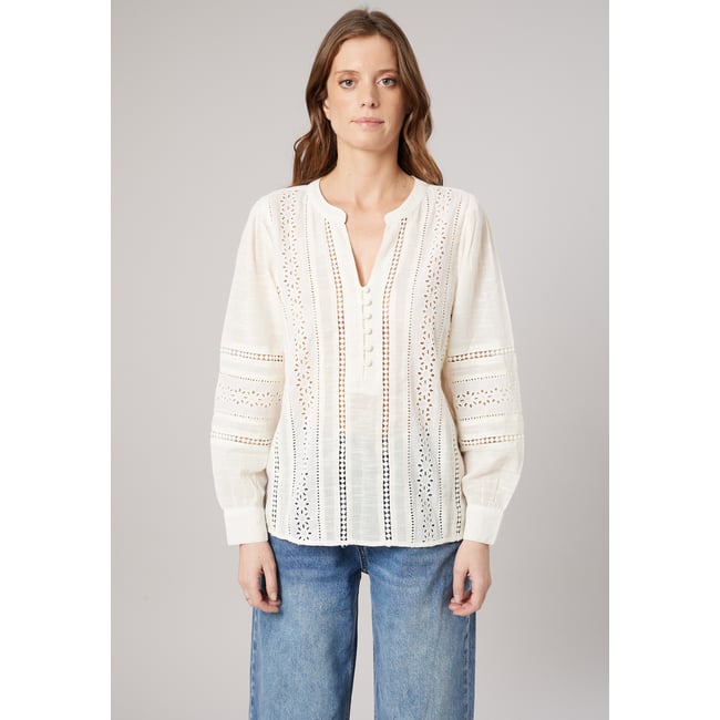Blouse bohème femme en 100% coton VELORIA - DEELUXE