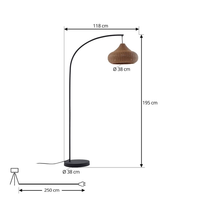 Luminaire de terrasse en bois traditionnel Couleur beige, noir <span itemprop=