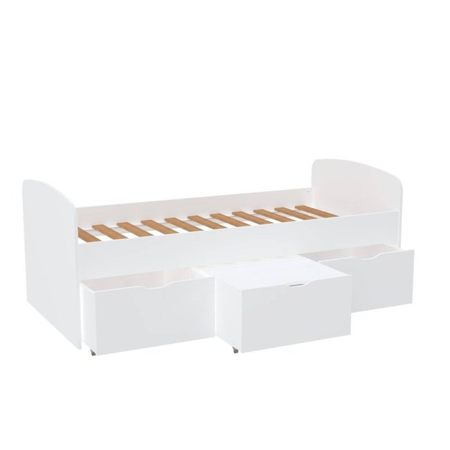 Lit - WILLIAM Couleur blanc <span itemprop=