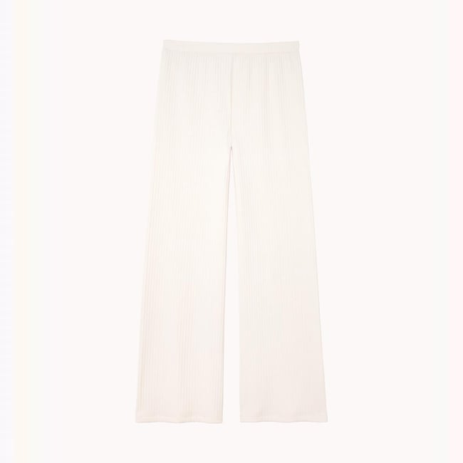 Bas de pyjama long ISABELLA blanc <span itemprop=
