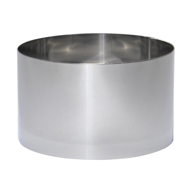 Cercle haut inox à « pain surprise » ø 20 cm blanc <span itemprop=
