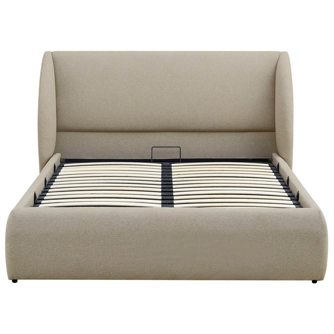 Lit coffre - FLORINA Couleur beige <span itemprop=