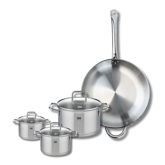 Batterie 1 poêle 32cm + 3 faitouts 12/16/20cm PROFI CITRIN gris <span itemprop=